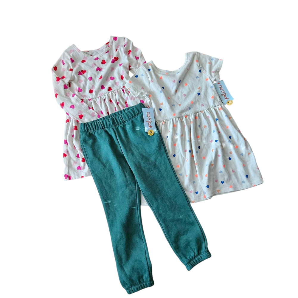 Cat & Jack Girls Dress and Pants 3 Piece Bundle NWT